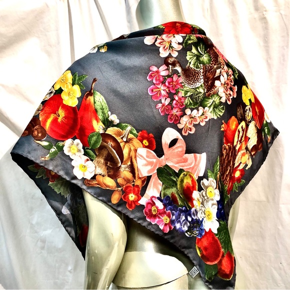Mantero Collection Floral Large Silk Scarf - Picture 7 of 16